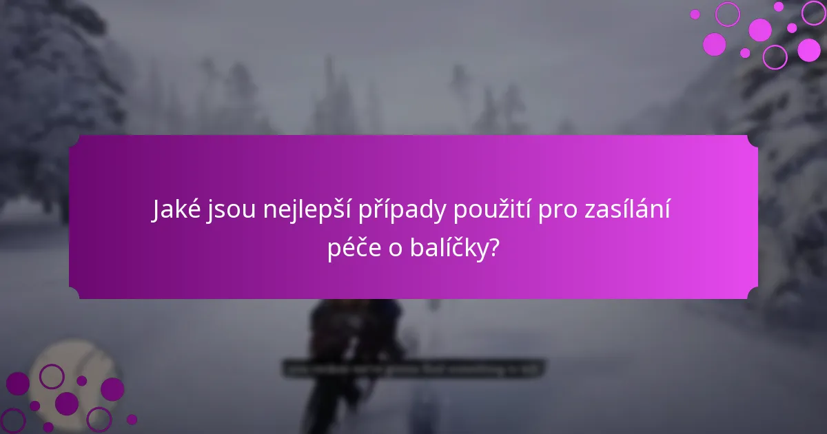 Jak hodnotit možnosti péče o balíčky?